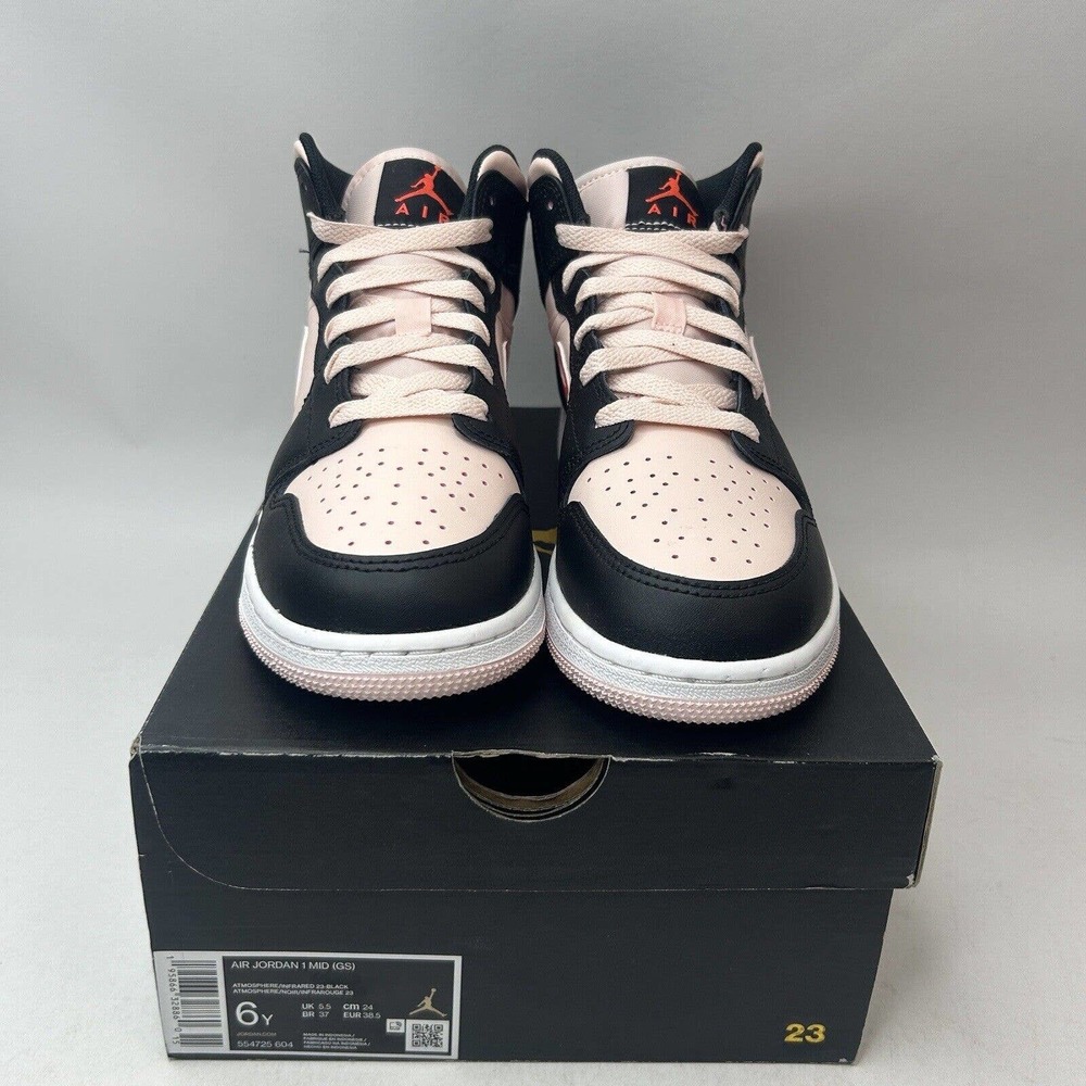 Nike Shoes Air Jordan 1 Retro Mid GS “Atmosphere/Pink Black” 2023 - Picture 2 of 5